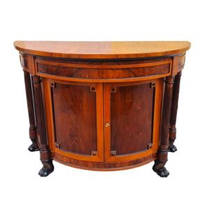 Credenza demi lune in legno di noce  XIX secolo