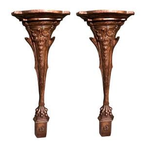Coppia di console angolari