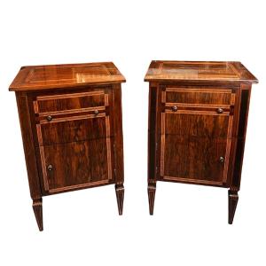 Coppia di comodini Luigi XVI