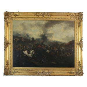 Dipinto con scena di battaglia