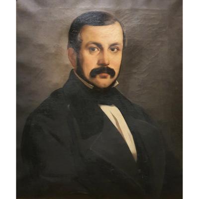 Portrait masculin italien du XIXe siècle