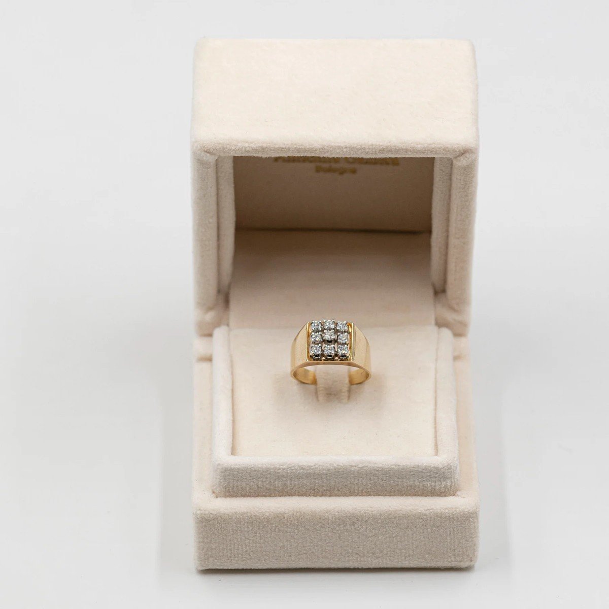 ANELLO VINTAGE IN ORO GIALLO 14K CON DIAMANTI TAGLIO BRILLANTE (0.40CTW), ANNI '70-photo-1