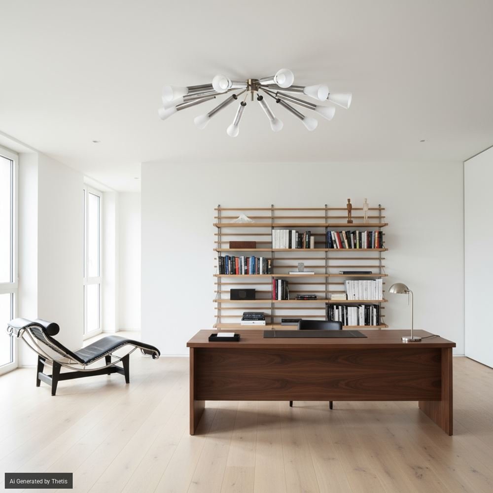 Reggiani, lampada a plafone, Italia, anni '60-photo-1