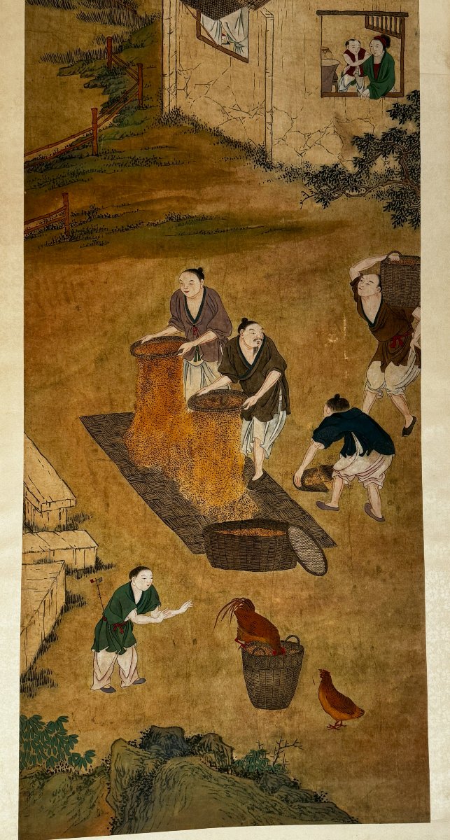 Coppia di dipinti, Cina, Dinastia Qing,  XVIII-XIX secolo-photo-2