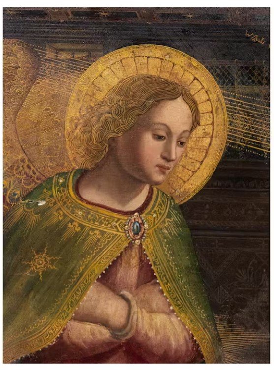 Anonimo italiano della fine del XIX secolo "L'Annunciazione a Maria"-photo-3