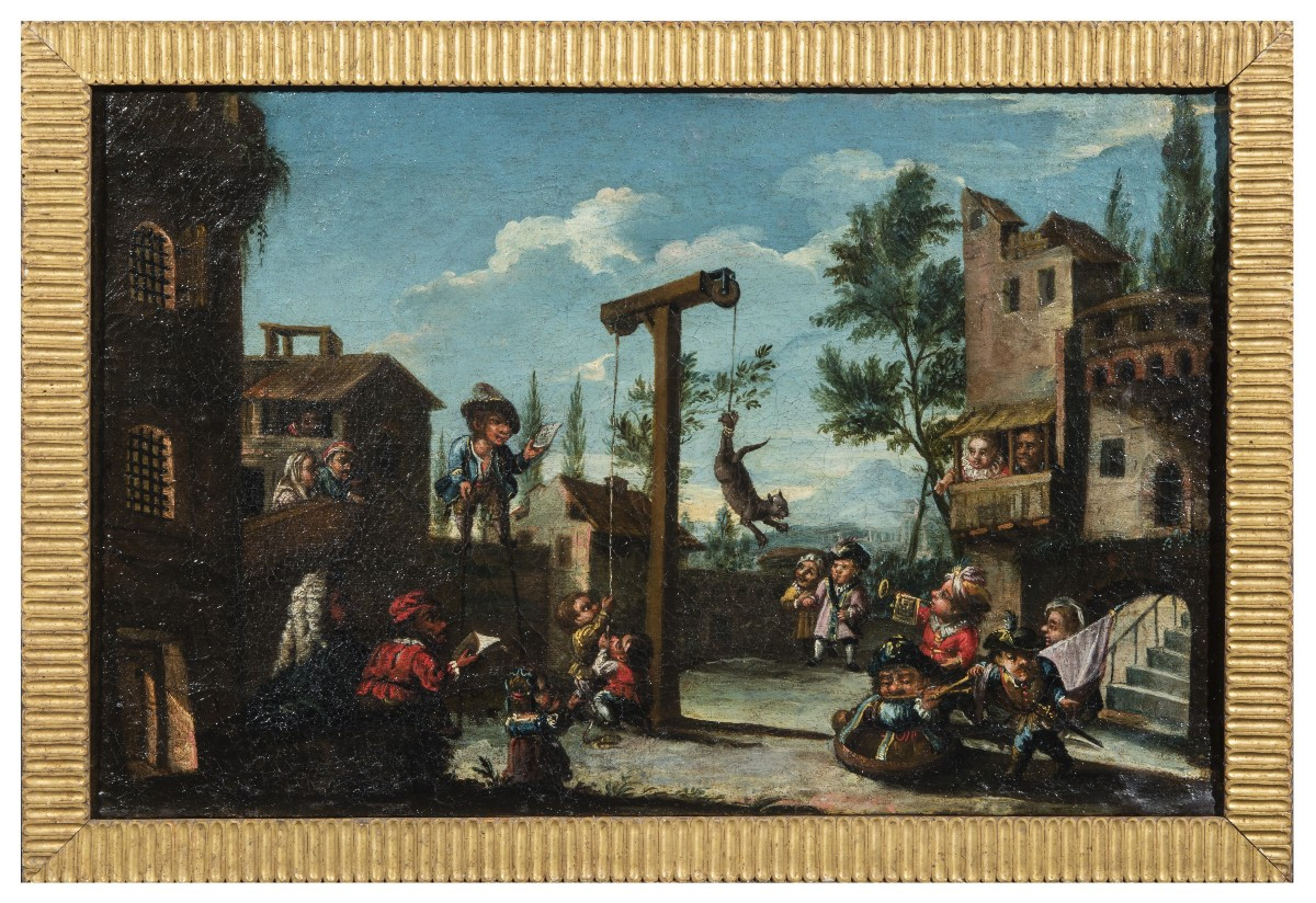 Scuola bresciana del XVII secolo "La tortura del gatto"
