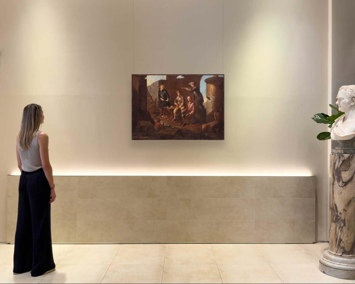 Giacomo Francesco Cipper detto il Todeschini "Scena con popolani"-photo-2