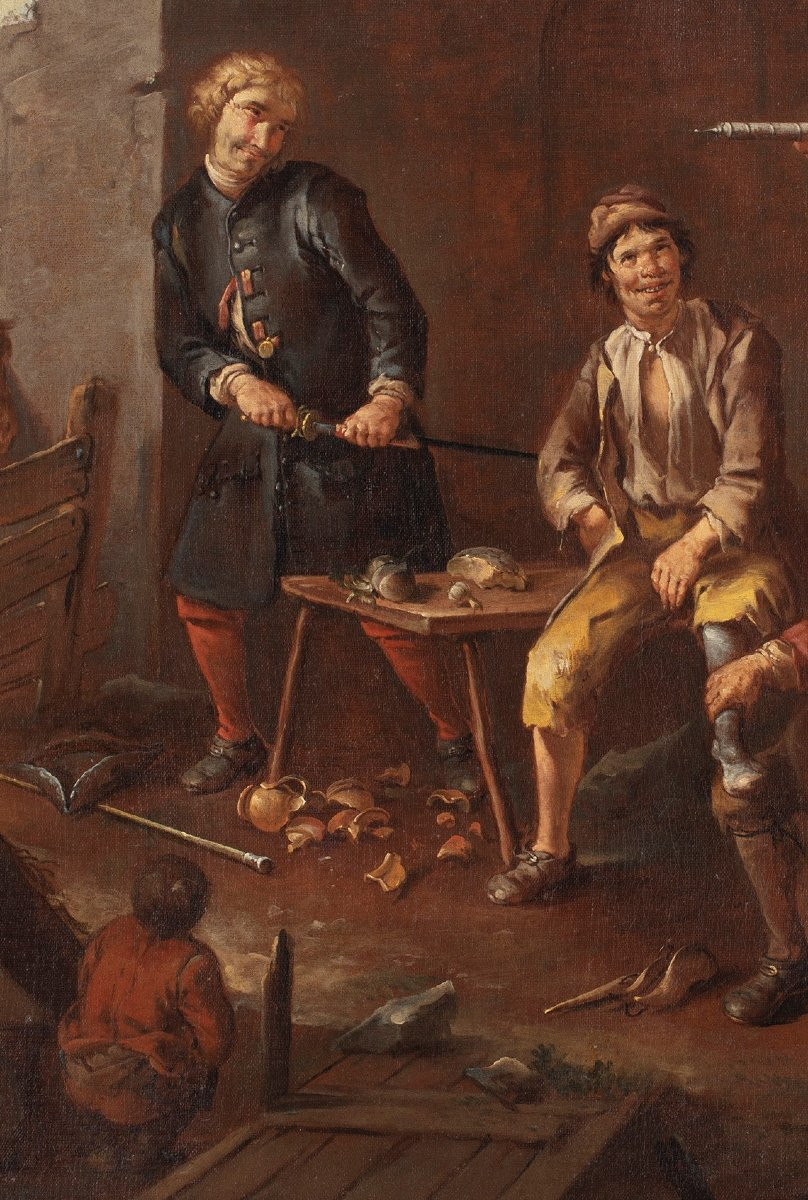 Giacomo Francesco Cipper detto il Todeschini "Scena con popolani"-photo-4