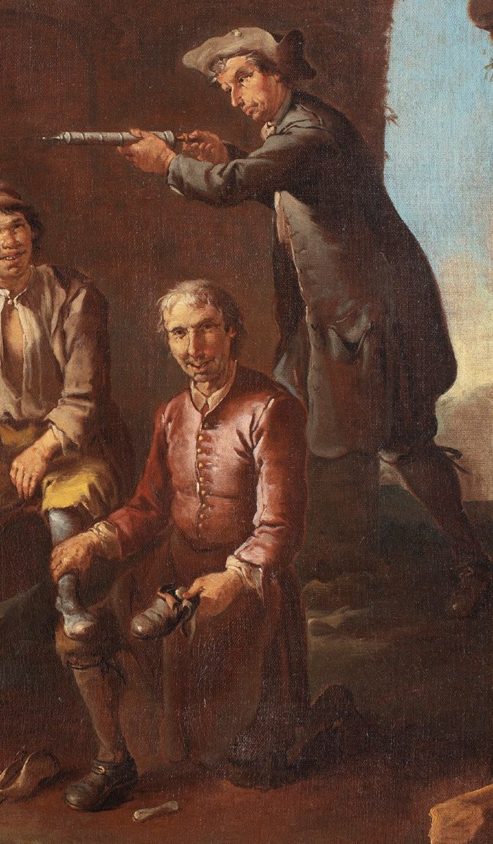 Giacomo Francesco Cipper detto il Todeschini "Scena con popolani"-photo-1