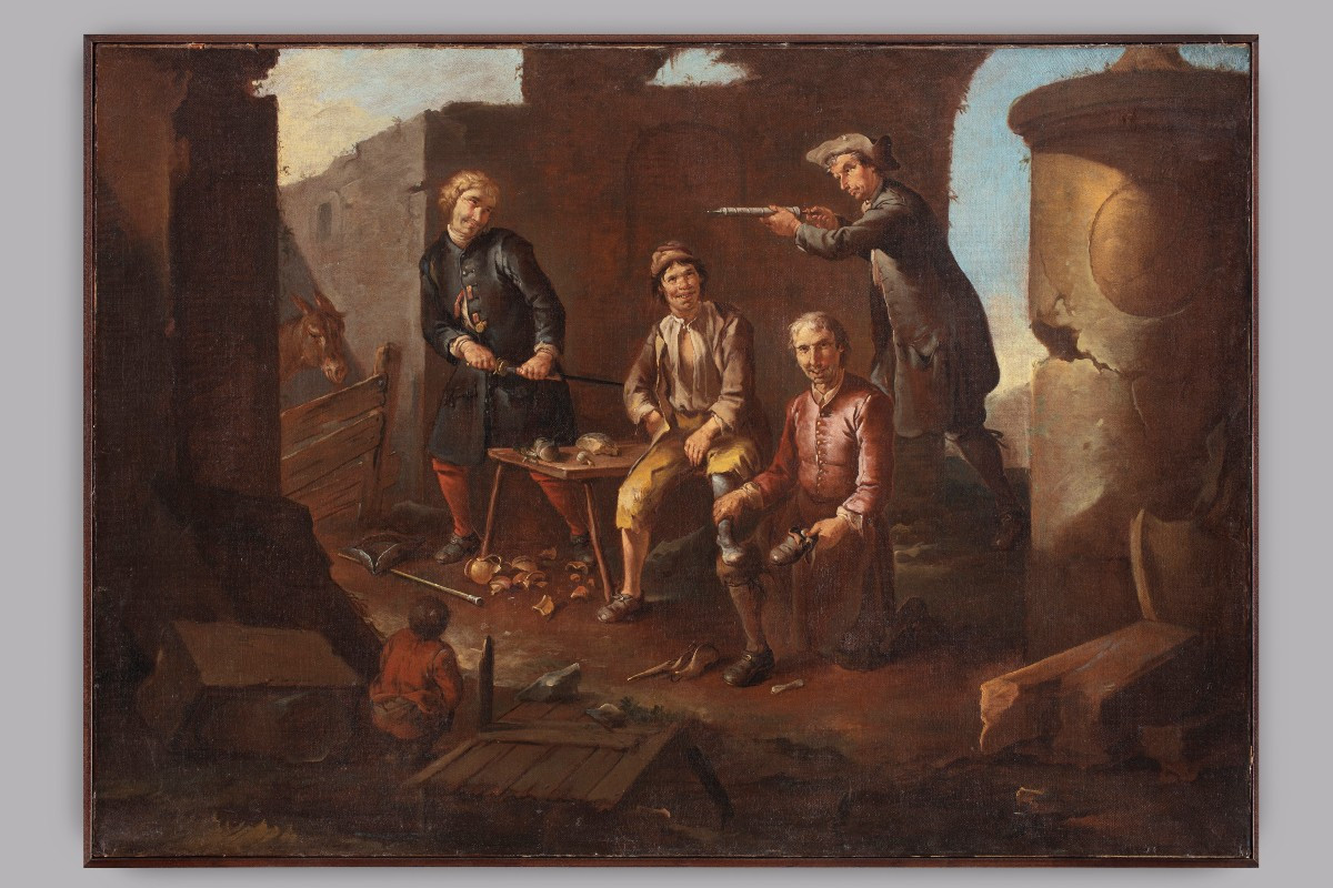 Giacomo Francesco Cipper detto il Todeschini "Scena con popolani"