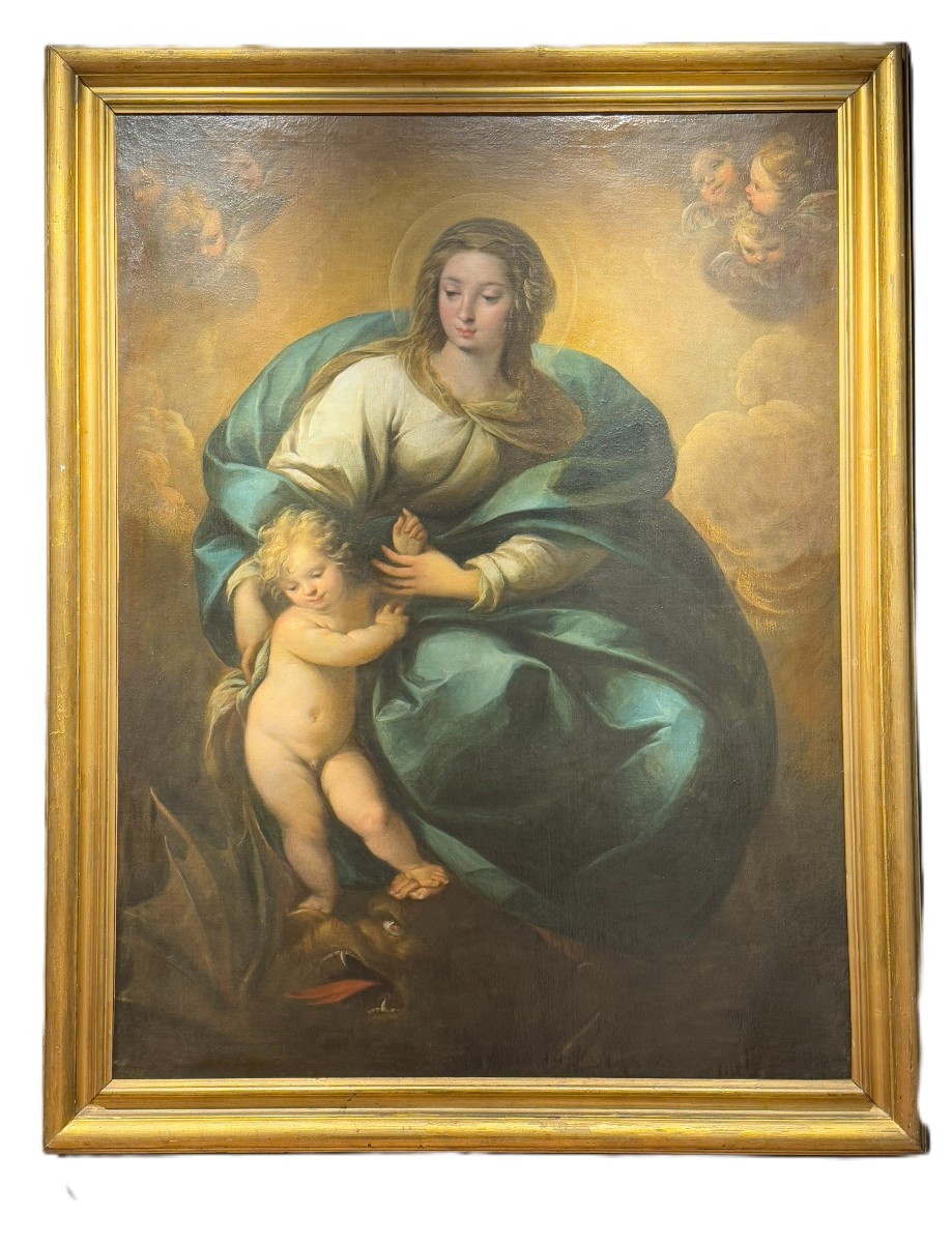 Carlo Francesco Nuvolone (Milano, 1609 - 1662)  "Madonna con il Bambino"