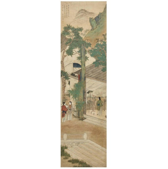 Coppia di dipinti, Cina, Dinastia Qing,  XVIII-XIX secolo-photo-3