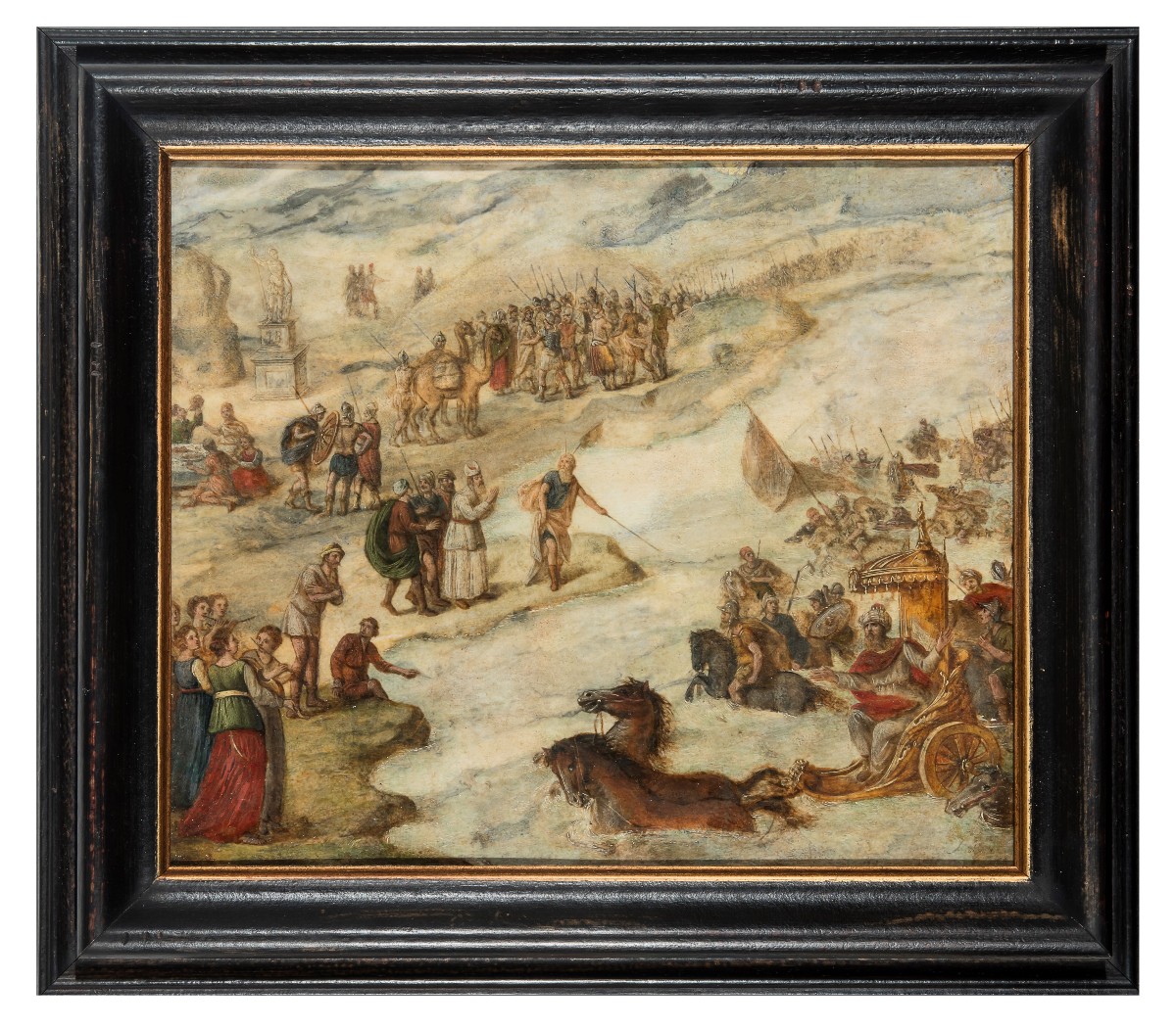 Antonio Tempesta (cerchia), "Mosè separa le acque del Mar Rosso"