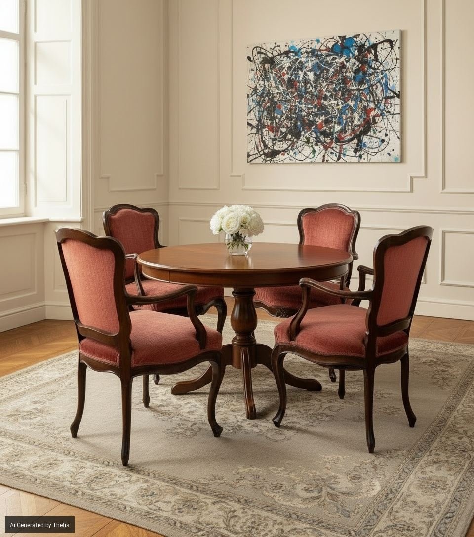 Quattro poltroncine in noce, Venezia, metà del XVIII secolo-photo-1