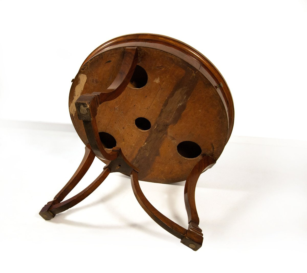 Tavolo lastronato in noce, XIX secolo-photo-1