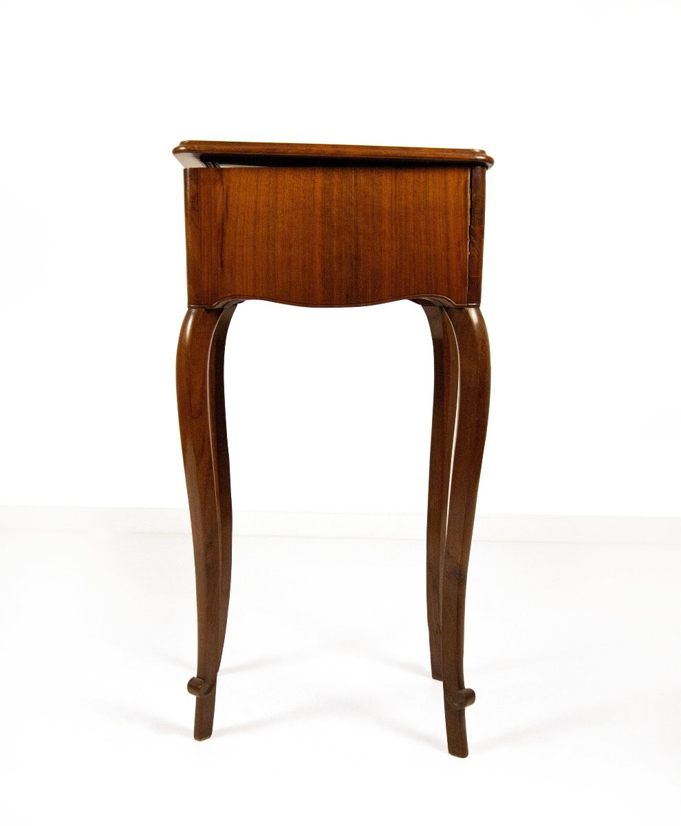 Piccola toilette lastronata in noce, fine XIX secolo-photo-2