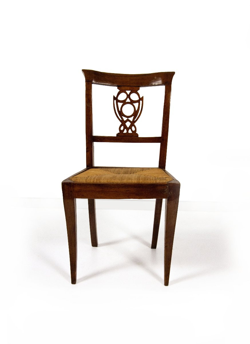 Quattro sedie in noce, Veneto, prima metà del XIX secolo-photo-3