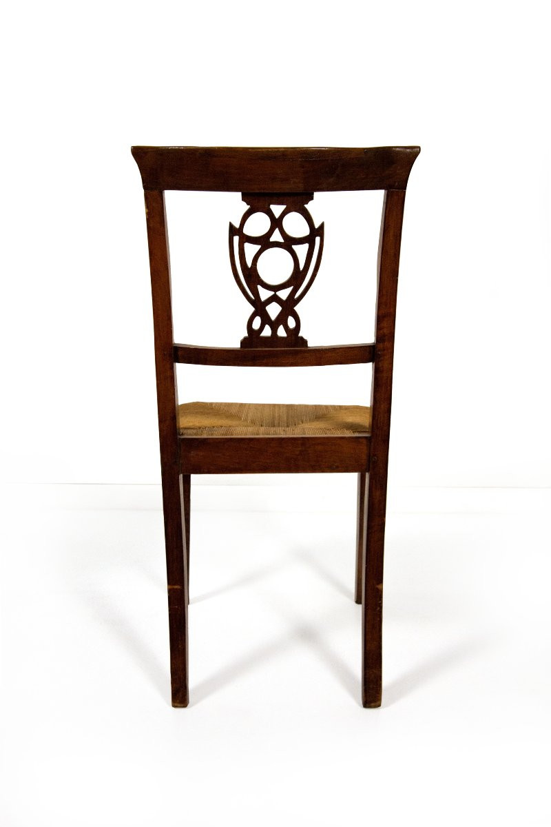 Quattro sedie in noce, Veneto, prima metà del XIX secolo-photo-3