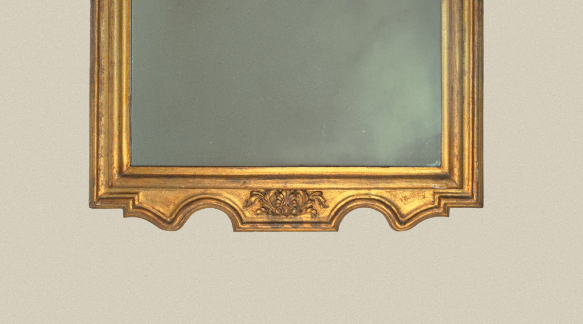 Specchiera in legno scolpito e dorato, XIX secolo-photo-2