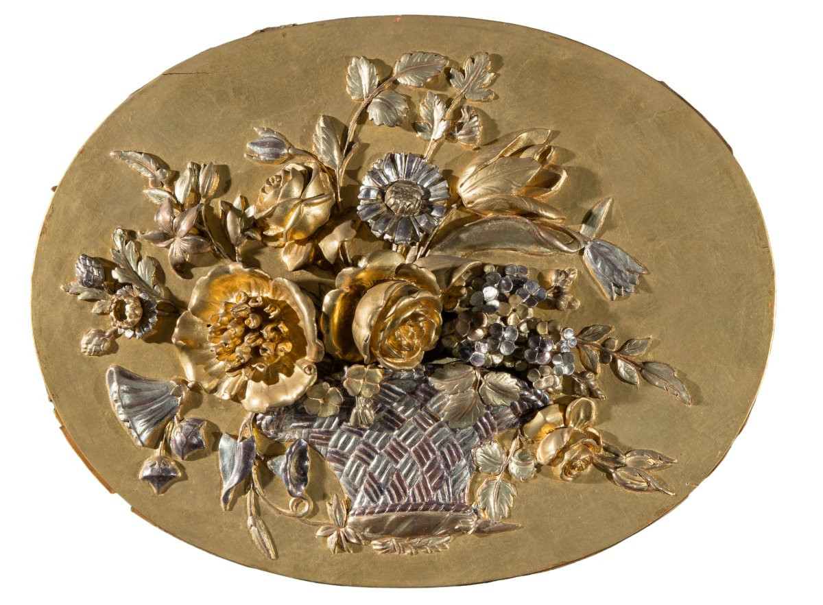 Quattro pannelli in legno scolpito, intagliato e dorato, Piemonte, inizi del XIX secolo,-photo-1