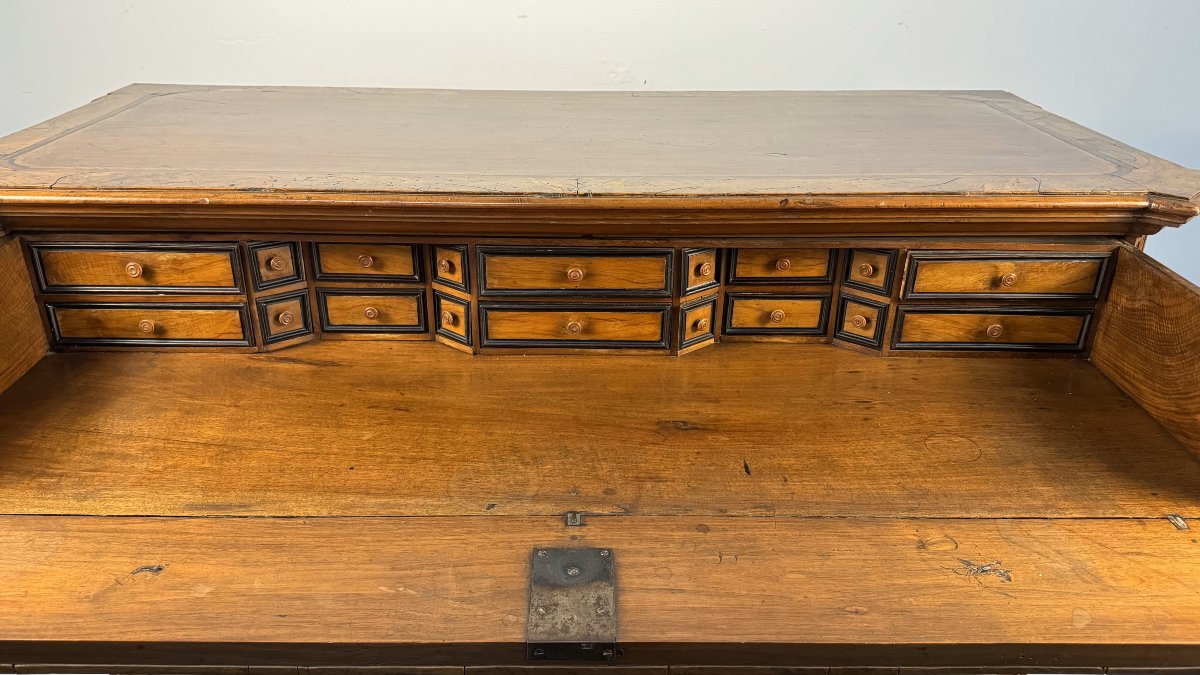 Cassettone in noce e in parte lastronato in noce, fine XVII secolo-photo-2