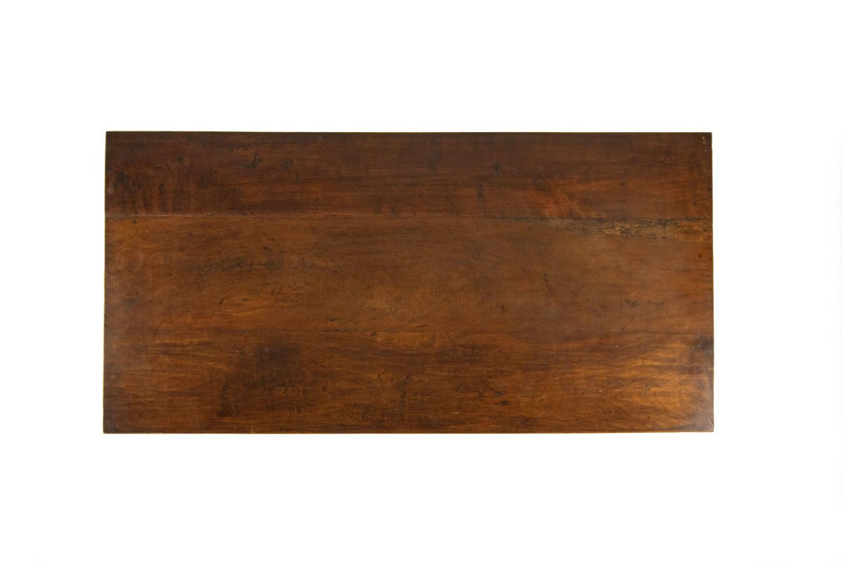 Tavolo fratino in noce, XX secolo, in stile seicentesco-photo-2