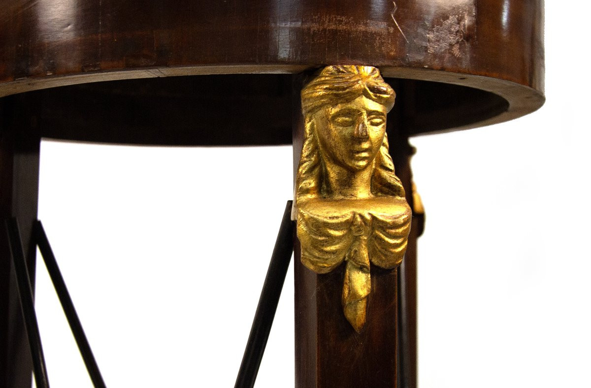 Coppia di gueridon in mogano, di gusto Impero, inizio XX secolo-photo-5