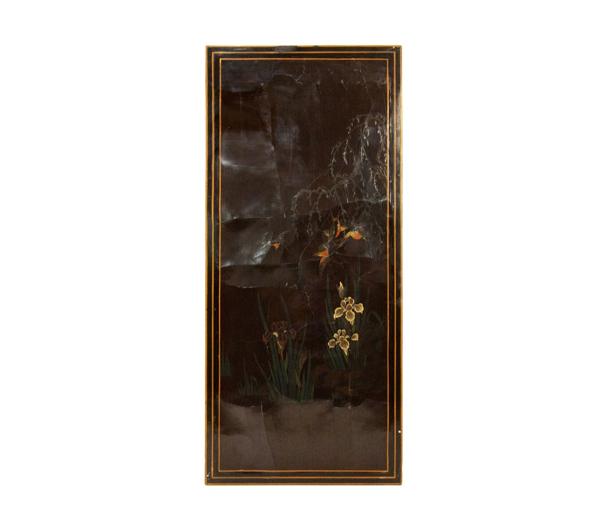 Tavolino da salotto in bronzo dorato e legno laccato, XX secolo-photo-1