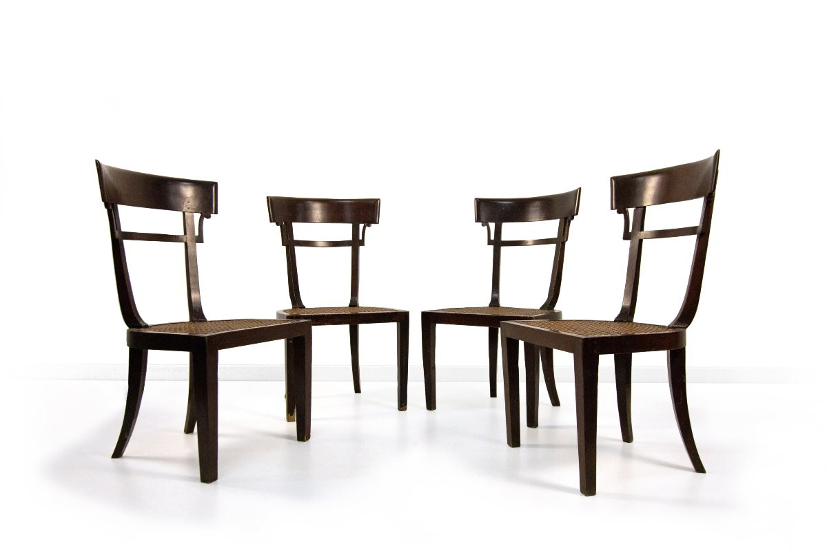 Quattro sedie in mogano, XIX secolo-photo-4