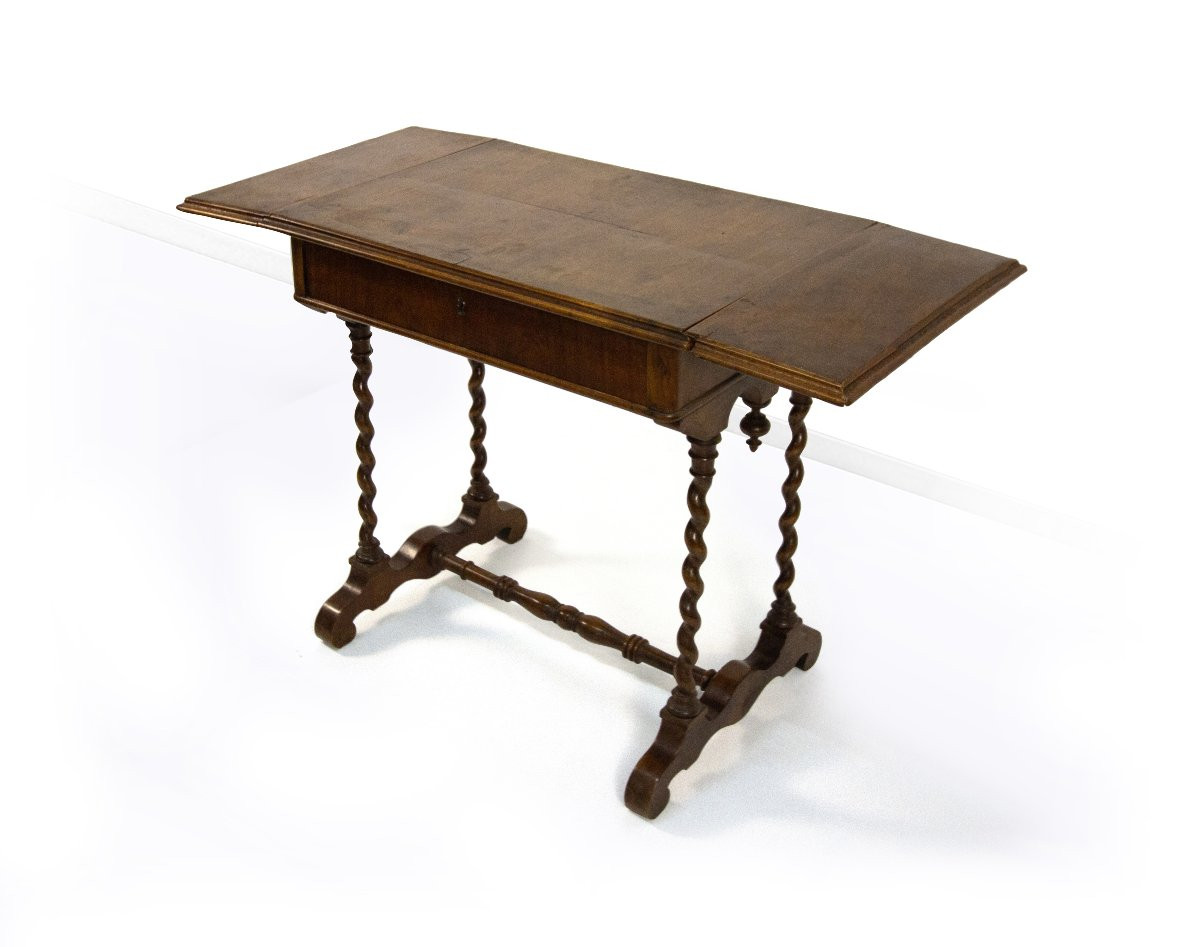 Piccolo scrittoio ad alette in mogano, XIX secolo-photo-3