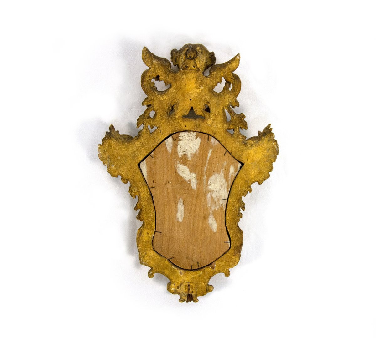 Applique in legno intagliato, scolpito e dorato, XVIII secolo-photo-2