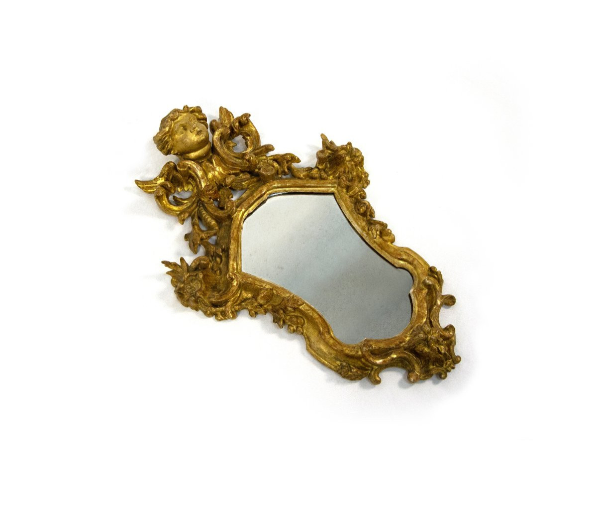 Applique in legno intagliato, scolpito e dorato, XVIII secolo-photo-4