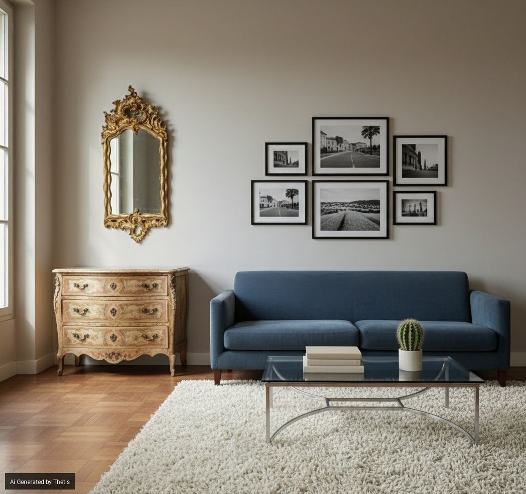 Piccola specchiera in legno intagliato, scolpito e dorato, XVIII secolo-photo-1