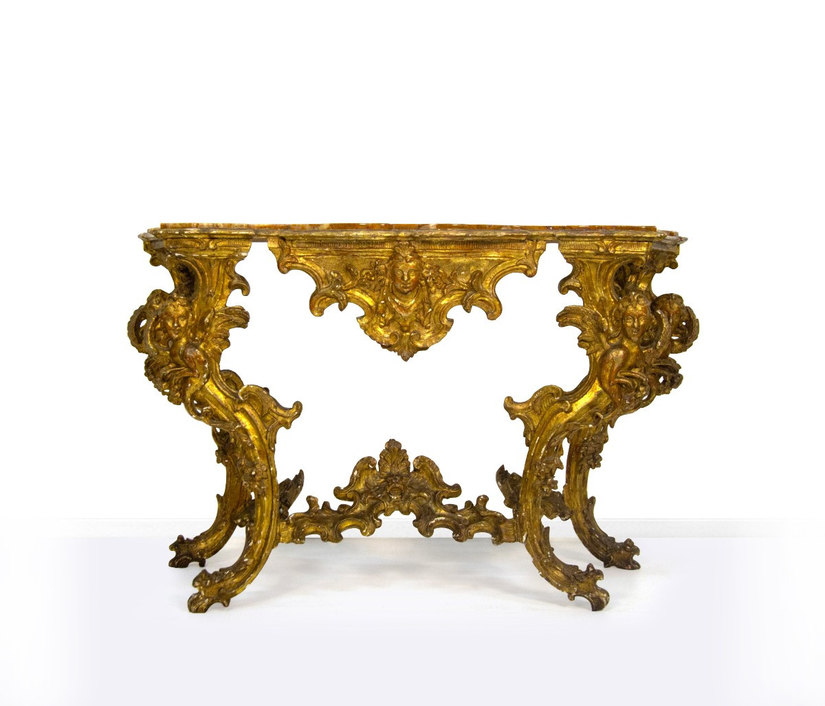 Console in legno scolpito e dorato, XVIII secolo