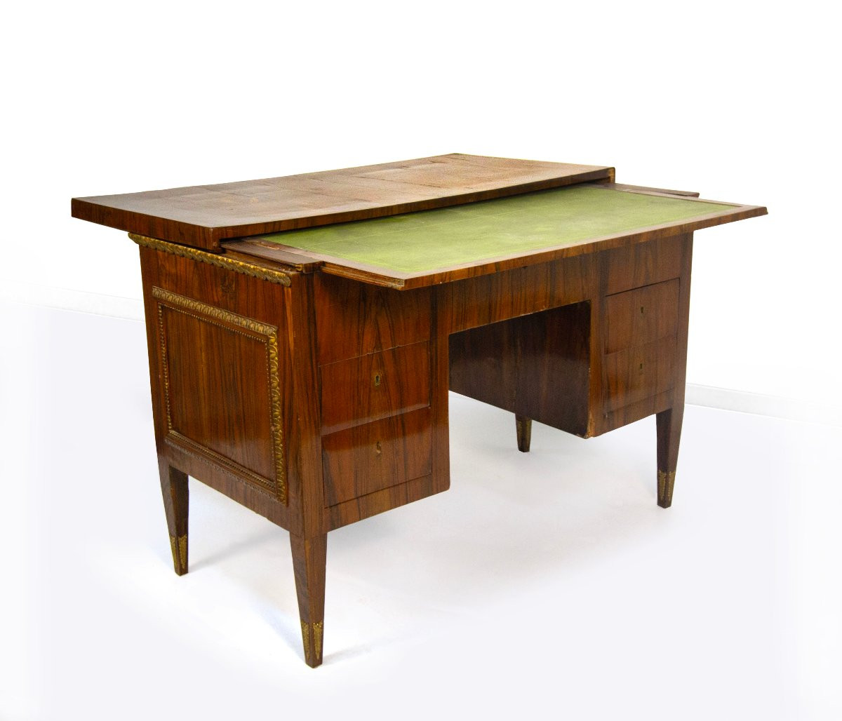 Scrivania lastronata in palissandro, inizi del XIX secolo-photo-2