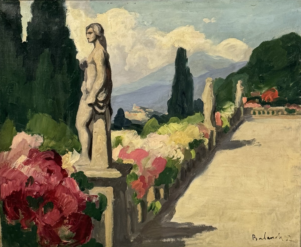 Gaston Balande (1880 - 1971)  "Terrazza con sculture"