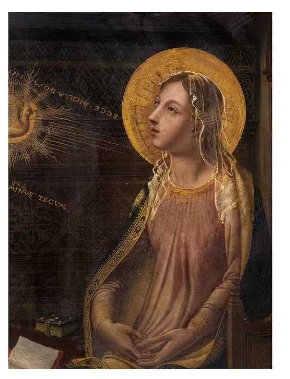 Anonimo italiano della fine del XIX secolo "L'Annunciazione a Maria"-photo-2