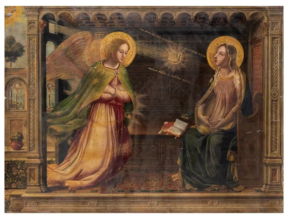 Anonimo italiano della fine del XIX secolo "L'Annunciazione a Maria"