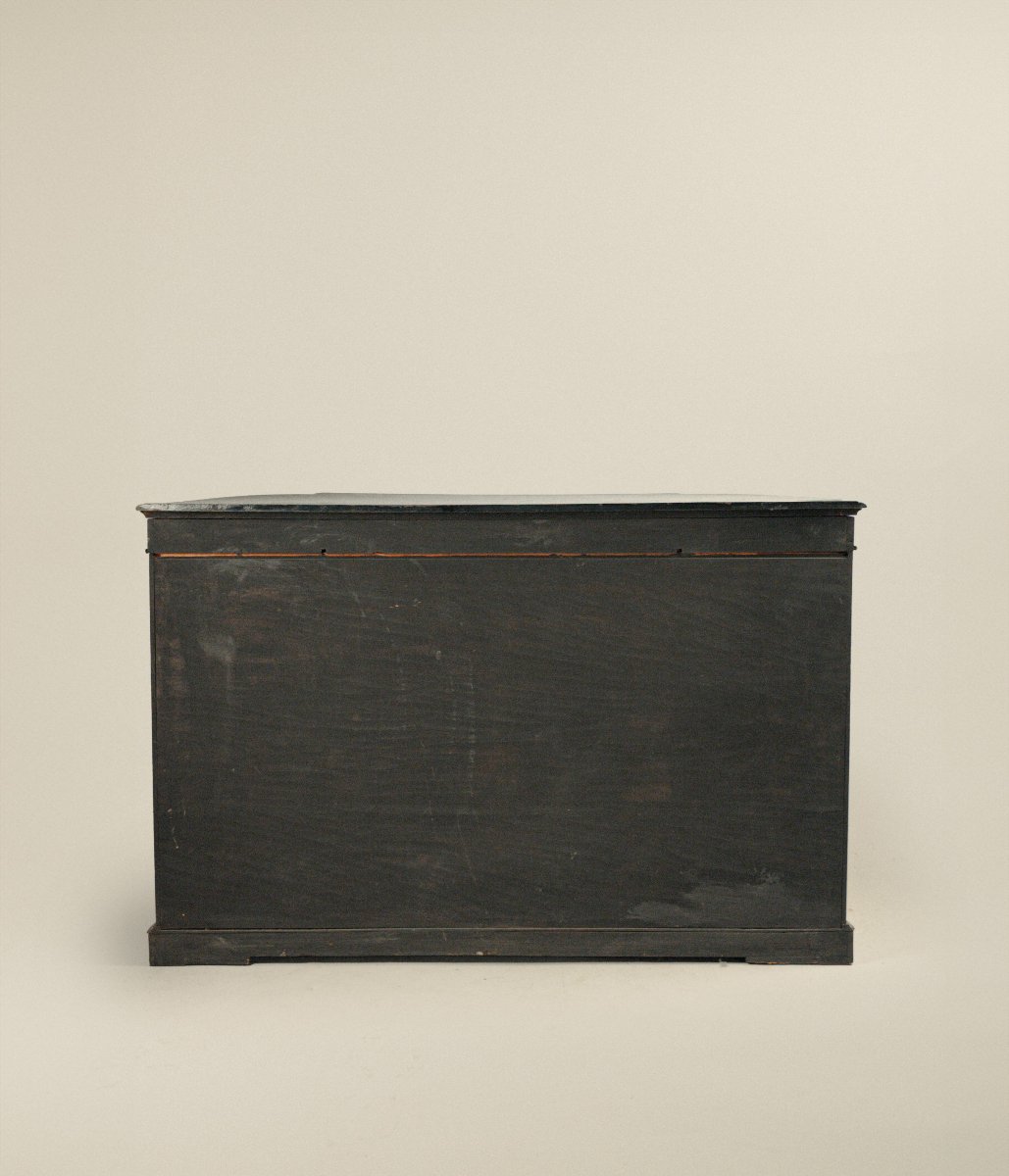 Credenza in legno ebanizzato e intarsiata in legni diversi, Inghilterra,  XIX secolo-photo-4