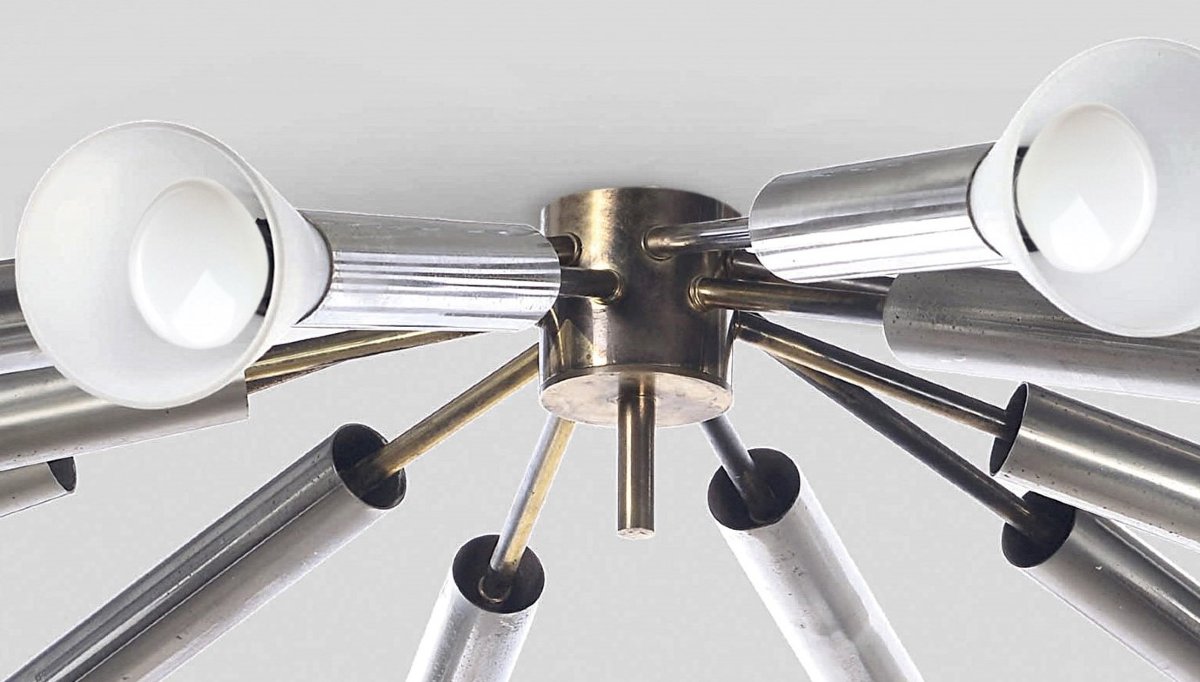 Reggiani, lampada a plafone, Italia, anni '60-photo-4