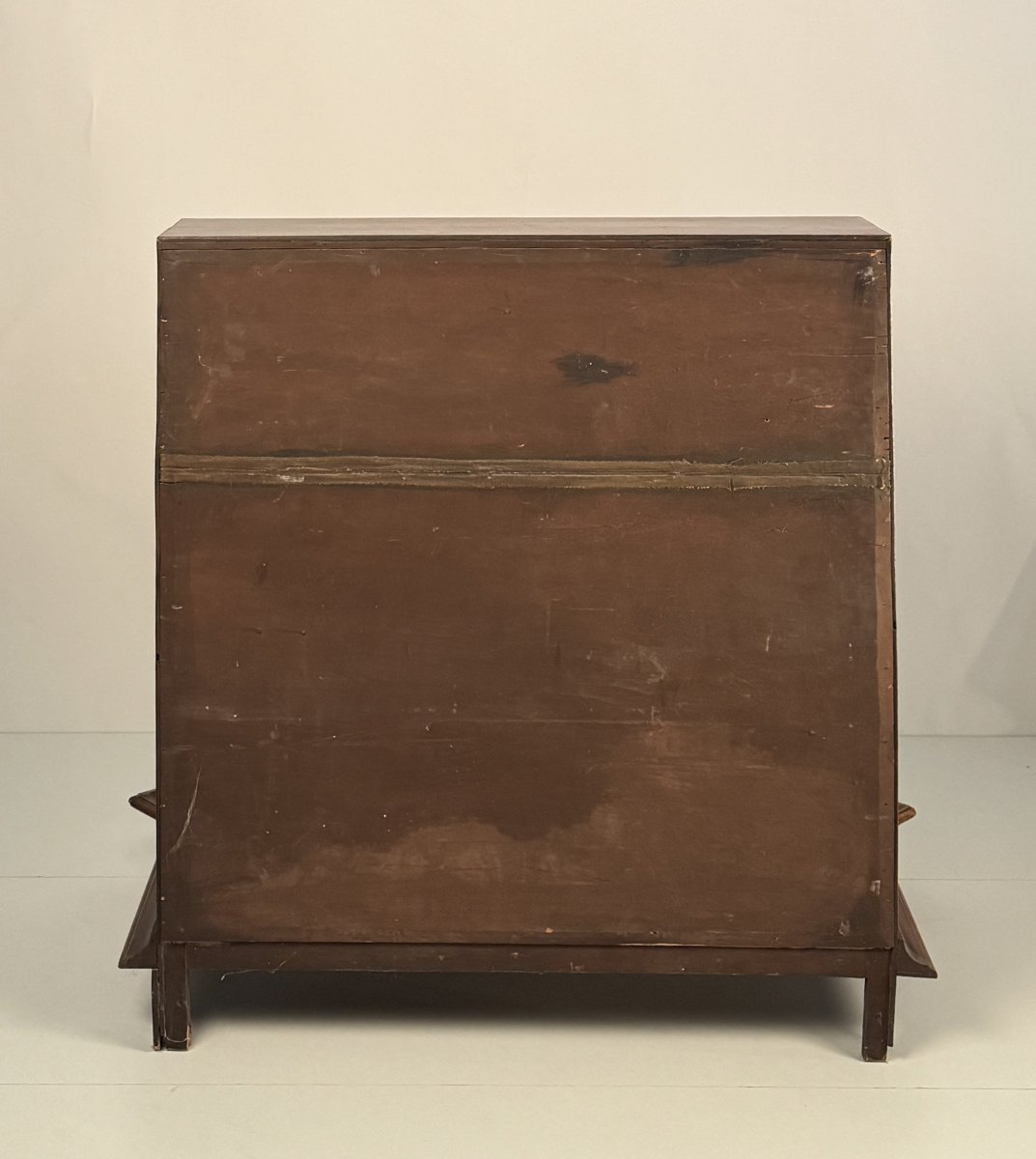 Cassettone a ribalta lastronato in mogano, Inghilterra, XiX secolo-photo-2