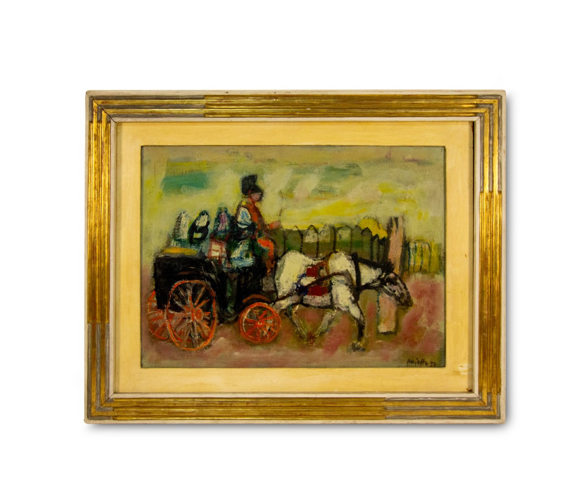 Guido Pajetta (Monza, 1898 - Milano, 1987)  "Il carretto", 1957