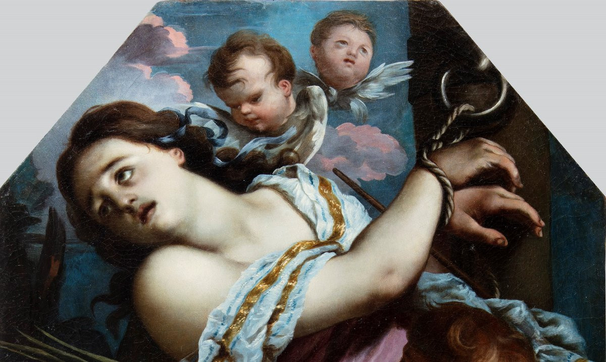 Alessandro Rosi (Firenze 1627-1697) Santa Cristina di Bolsena e l’angelo-photo-3