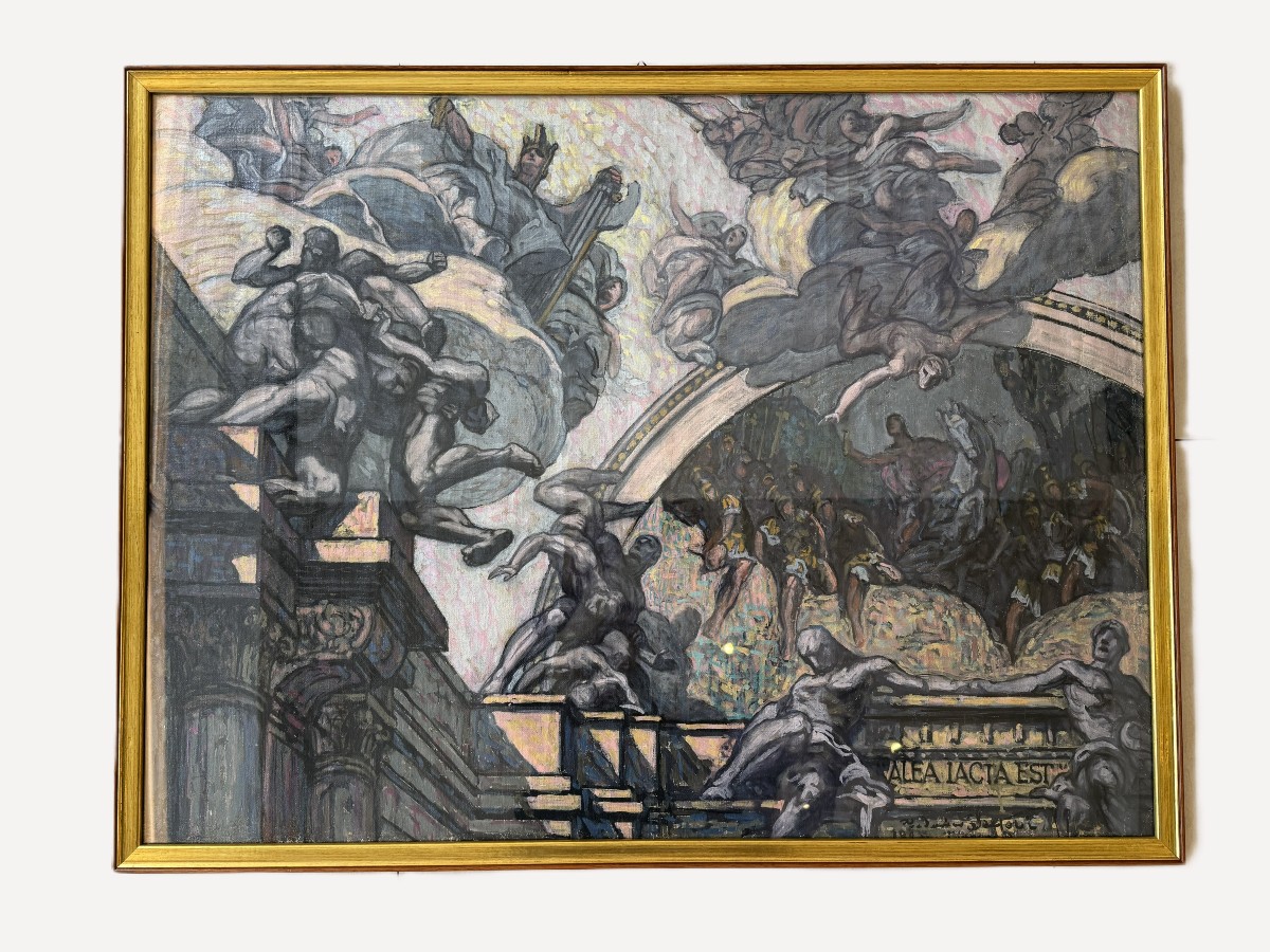 Federico Sartori (Milano, 1865 - 1938)  Alea iacta est, 1928