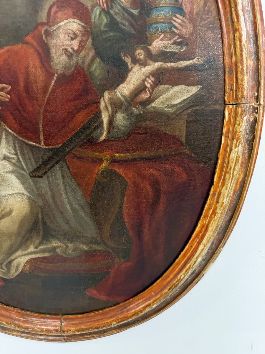 Anonimo del XVIII secolo,  "Papa Pio V e il miracolo del Crocefisso" (copia da Muratori)-photo-2