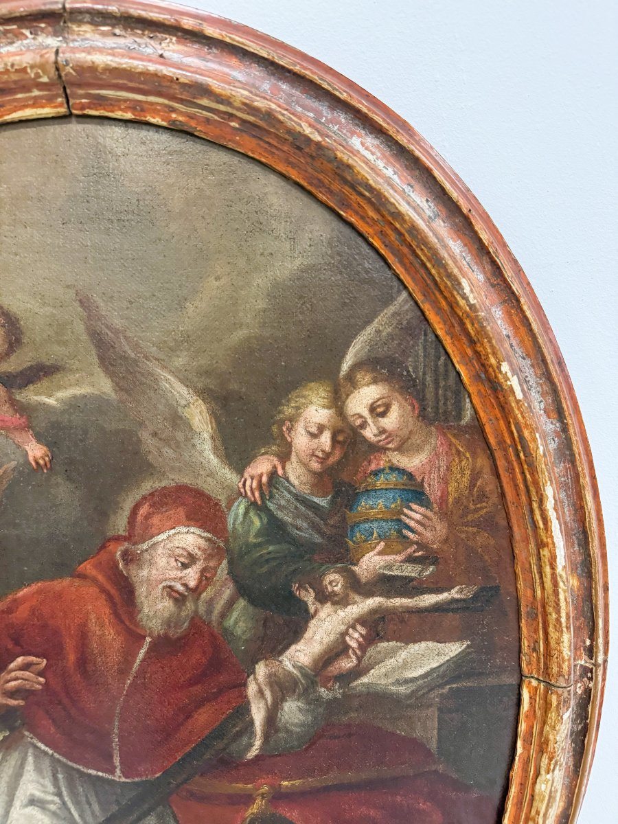 Anonimo del XVIII secolo,  "Papa Pio V e il miracolo del Crocefisso" (copia da Muratori)-photo-3