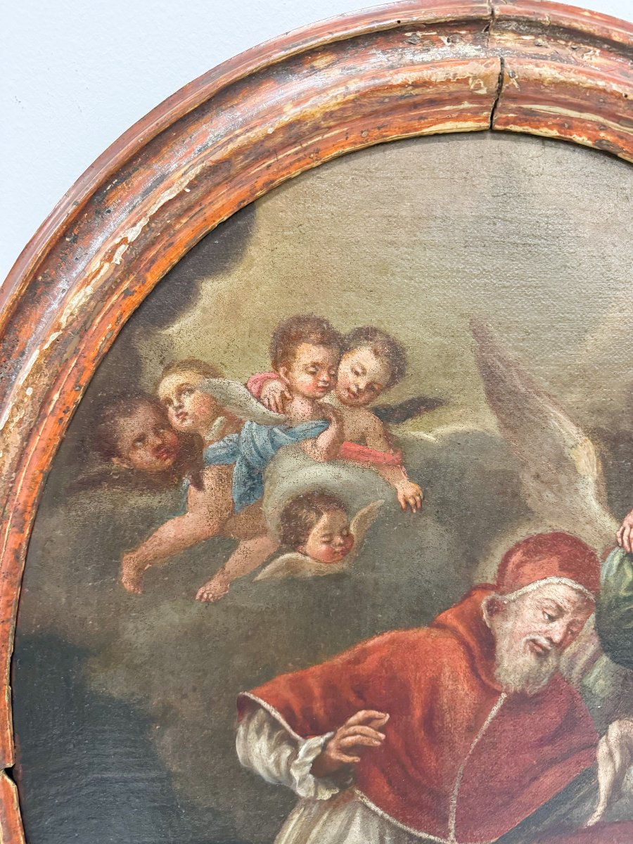 Anonimo del XVIII secolo,  "Papa Pio V e il miracolo del Crocefisso" (copia da Muratori)-photo-4