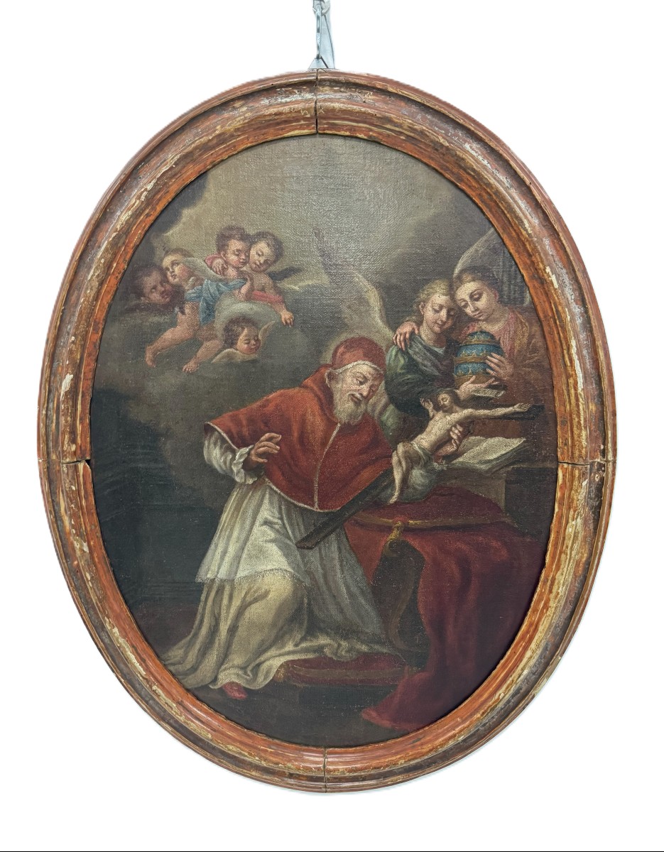 Anonimo del XVIII secolo,  "Papa Pio V e il miracolo del Crocefisso" (copia da Muratori)