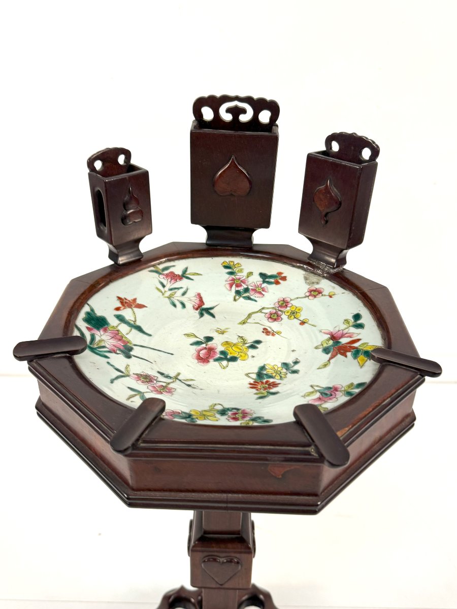 Gueridon du fumoir in mogano, Cina, seconda metà del XIX secolo-photo-4