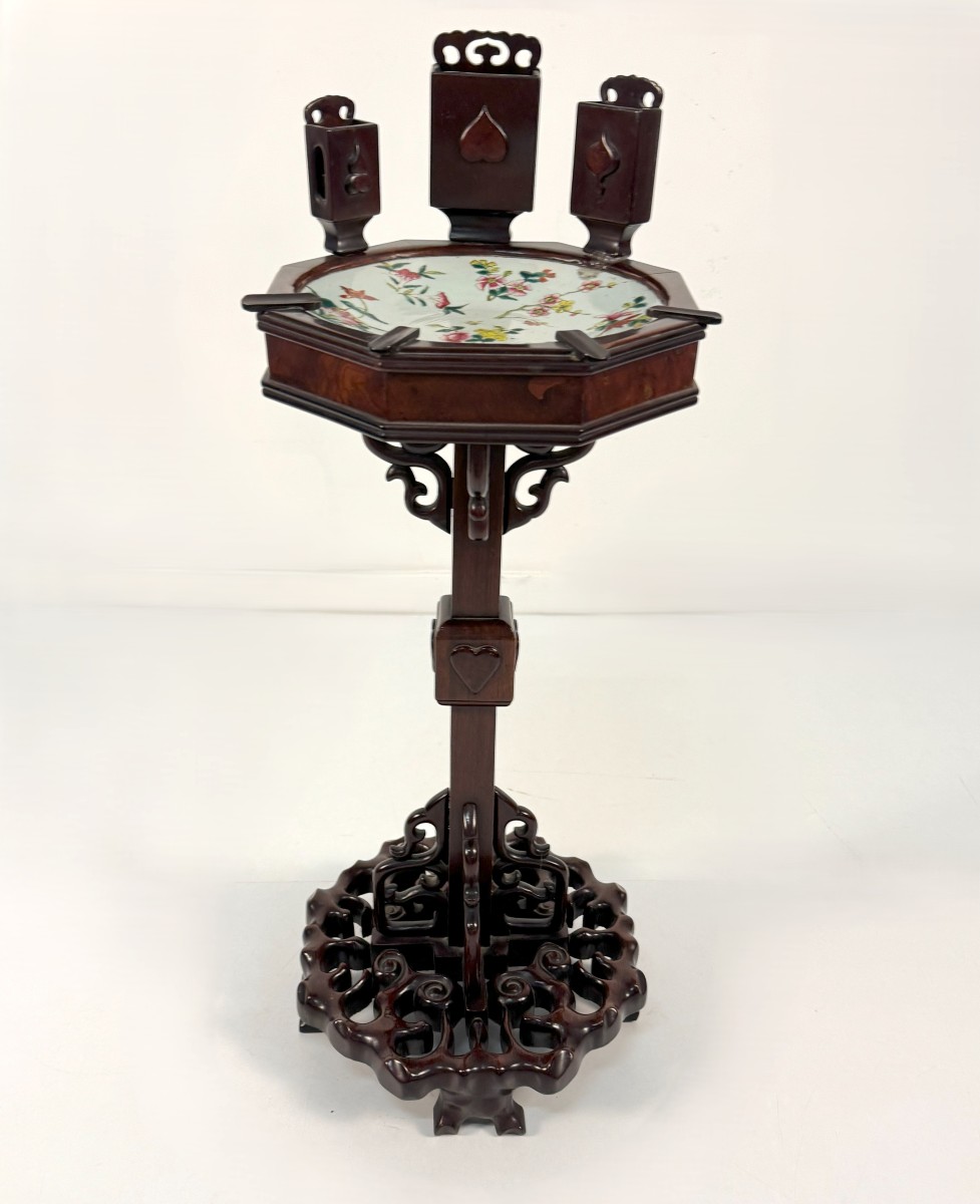 Gueridon du fumoir in mogano, Cina, seconda metà del XIX secolo